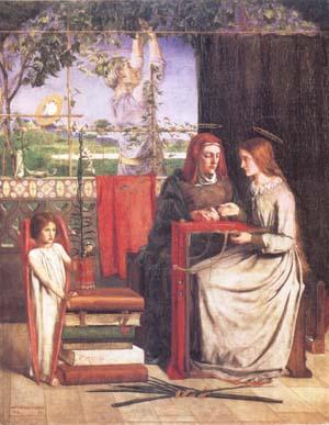 Dante Gabriel Rossetti The Girlhood of Mary Virgin (mk28) Spain oil painting art